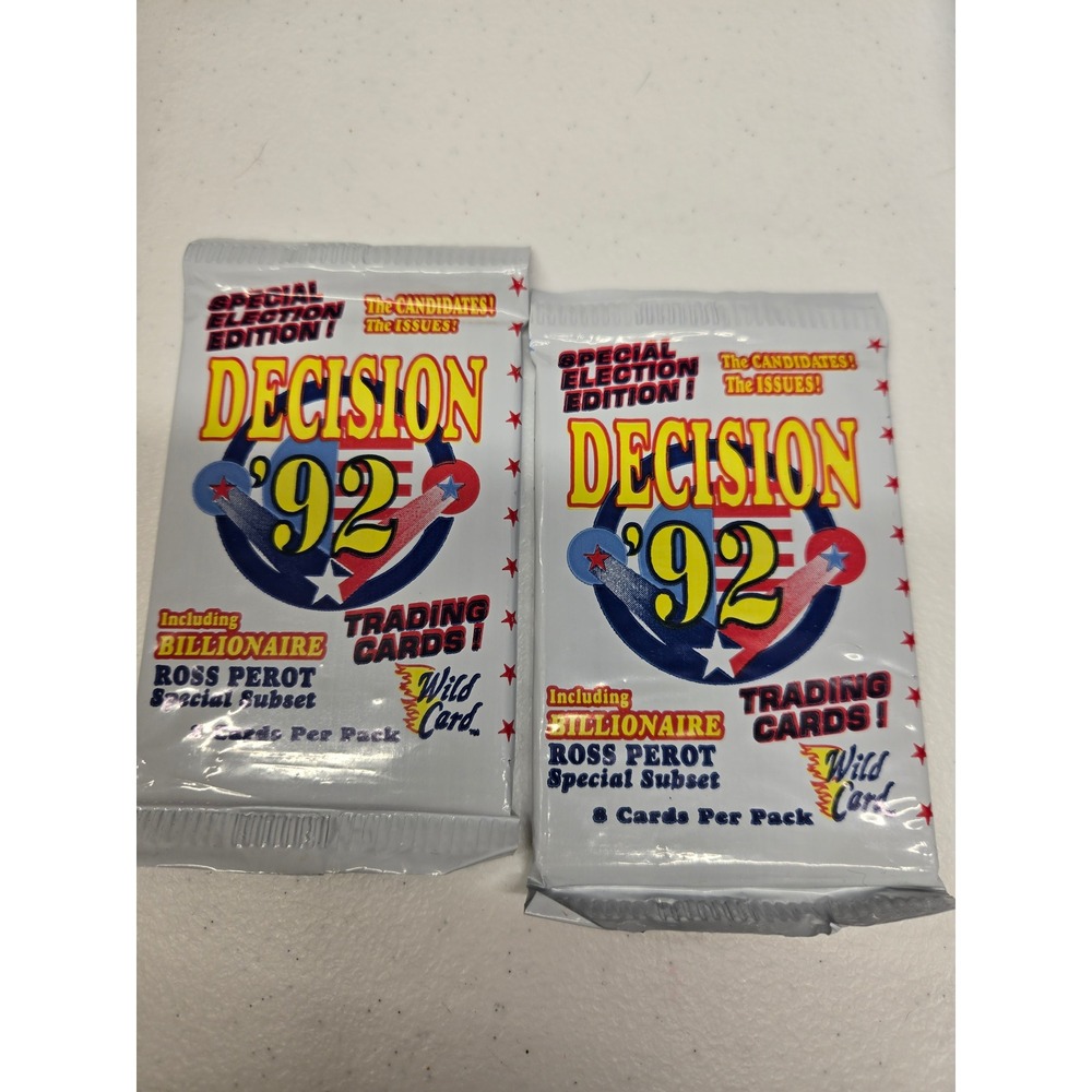 Lot of 2 Wild Card Decision 92 Special Election Edition Trading Card Packs Seal